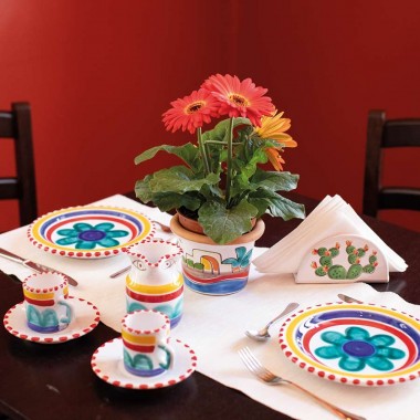 Cylindrical coffee cup with saucer Alicudi Cylindrical coffee cup with saucer Alicudi